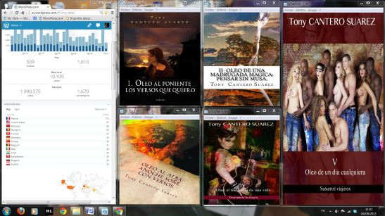 Web del Idílico Existencialista, almost tow millions of visitors in only 24 months & 5 lyrics books at the same time.