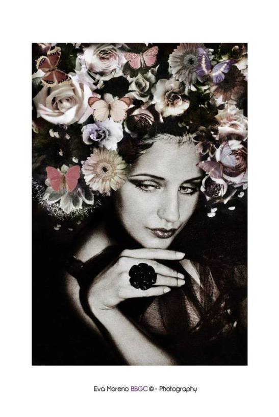 Breathe and smell the perfume of flowers New romantic Elodie Photo and artistic work Eva Moreno BBGC-Copyright — with Elodie Prz.